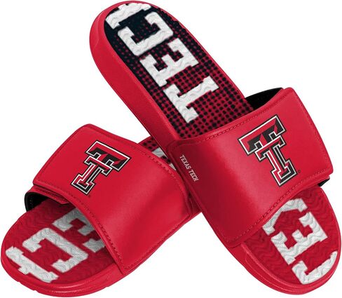 FOCO Texas Tech Red Raiders NCAA Mens Gradient Wordmark Gel Slide - L in Saudi Arabia