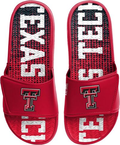 FOCO Texas Tech Red Raiders NCAA Mens Gradient Wordmark Gel Slide - L in Saudi Arabia