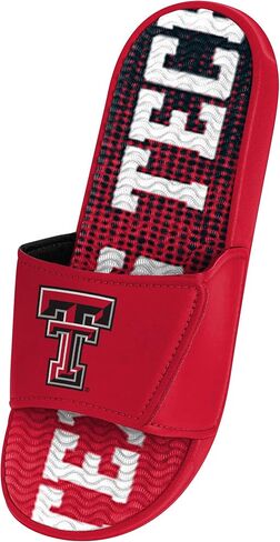 FOCO Texas Tech Red Raiders NCAA Mens Gradient Wordmark Gel Slide - L in Saudi Arabia