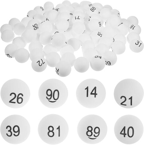 INOOMP 100pcs Numbered Balls 1-100 Lottery Balls Table Tennis Balls Printed Ping Pong Balls with Numbers in Saudi Arabia