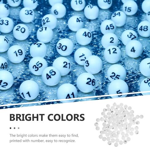 INOOMP 100pcs Numbered Balls 1-100 Lottery Balls Table Tennis Balls Printed Ping Pong Balls with Numbers in Saudi Arabia