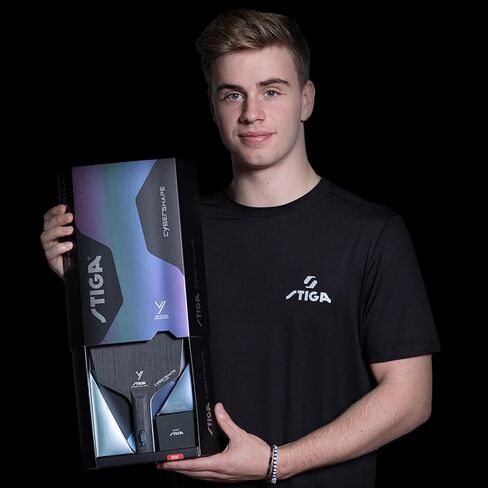 STIGA Cybershape Carbon CWT Master، DNA Dragon Grip المطاط 2.3، شفرة تنس طاولة مجمعة مسبقًا لدوران قوي، تحكم وأقصى دوران in Kuwait