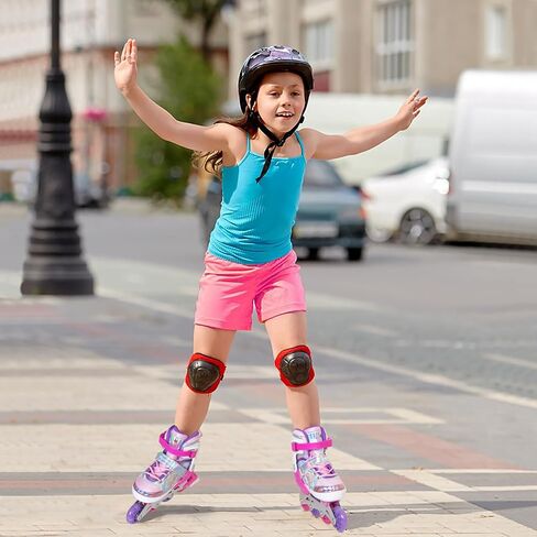 MammyGol Inline Skates for Girls Kids, 4 Size Adjustable Butterfly Roller Skates with Vibrant Colors Flashing Wheels, Skates Indoor Outdoor for Beginners Women Lady in Saudi Arabia