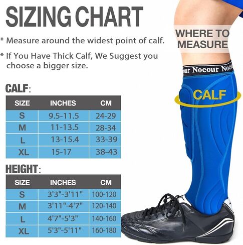 Sport Soccer Shin Guards for for Kids Youth, Protective Soccer Gear Equipment with Lower Leg and Ankle Guards Pads for Boys Girls Teenagers - Blue(S), Small in Saudi Arabia