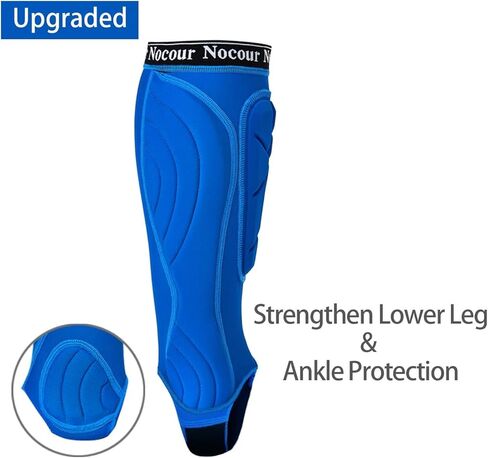 Sport Soccer Shin Guards for for Kids Youth, Protective Soccer Gear Equipment with Lower Leg and Ankle Guards Pads for Boys Girls Teenagers - Blue(S), Small in Saudi Arabia