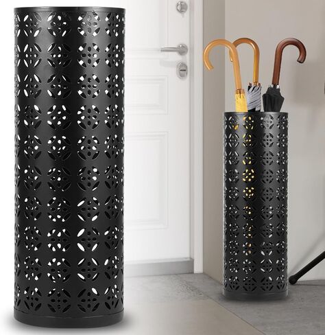 Metal Umbrella Holder, Round Umbrella Stand Rack, Decorative Umbrella Holder Bin, Freestanding Umbrella Holder Umbrella Basket Holder Stand Umbrella Storage Rack for Home Entryway Office Hotel 42×15cm in Saudi Arabia