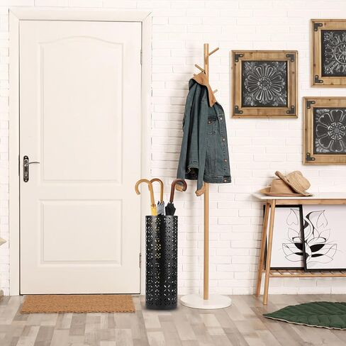 Metal Umbrella Holder, Round Umbrella Stand Rack, Decorative Umbrella Holder Bin, Freestanding Umbrella Holder Umbrella Basket Holder Stand Umbrella Storage Rack for Home Entryway Office Hotel 42×15cm in Saudi Arabia