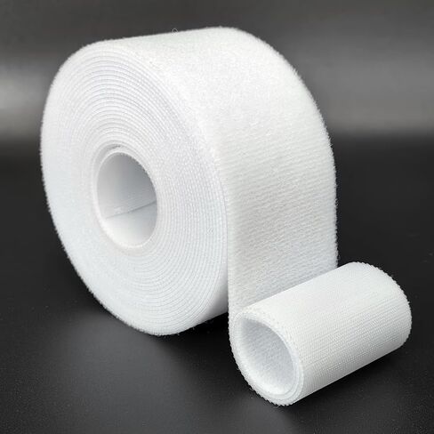 Double-Sided Hook and Loop Straps, Self-Gripping, 1/2 Inch, Cut to Length, Heavy Duty, Quick Wrap Cable Straps, Hook and Loop Roll for Bundling Fastening Storage and Organization, White, 0.5'' x 16' in Saudi Arabia