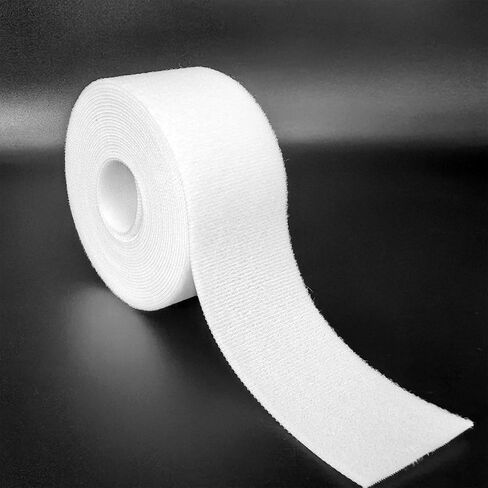 Double-Sided Hook and Loop Straps, Self-Gripping, 1/2 Inch, Cut to Length, Heavy Duty, Quick Wrap Cable Straps, Hook and Loop Roll for Bundling Fastening Storage and Organization, White, 0.5'' x 16' in Saudi Arabia