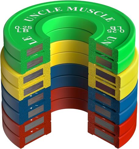 Rubber Change Plates 0.25-0.5 -0.75-1 -1.25-2.5 -5LB Set Fractional Weight Plates No Odor No Scratch Eco-Friendly Bumper Plates for Starting Strength Progressive Overload Training in Saudi Arabia