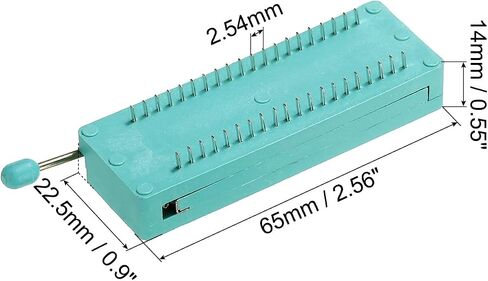PATIKIL Universal IC Test ZIF Socket 24 Pin 2.54mm Pitch for Microcontroller, Chip, Breadboard, Program IC's, 2 Pack in Saudi Arabia