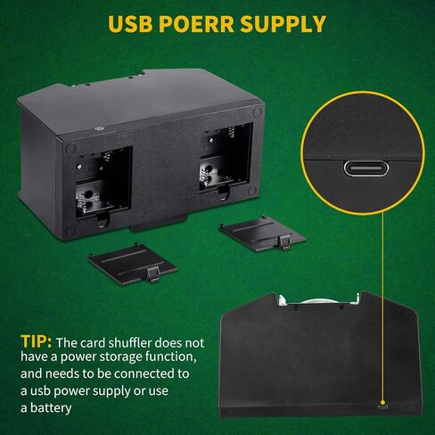 Automatic Card Shuffler 1/2/4 Decks, USB/Battery Operated Playing Card Shuffler, Electric Card Shuffler for Home Card Game, UNO, Blackjack, Texas Hold'em in Saudi Arabia
