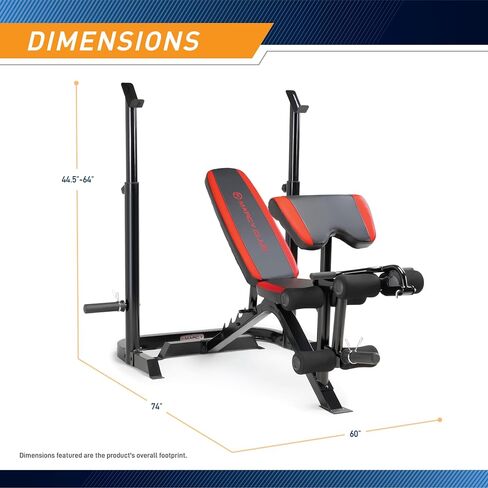 Marcy Adjustable Olympic Weight Bench with Leg Developer and Squat Rack MKB-979 in Saudi Arabia