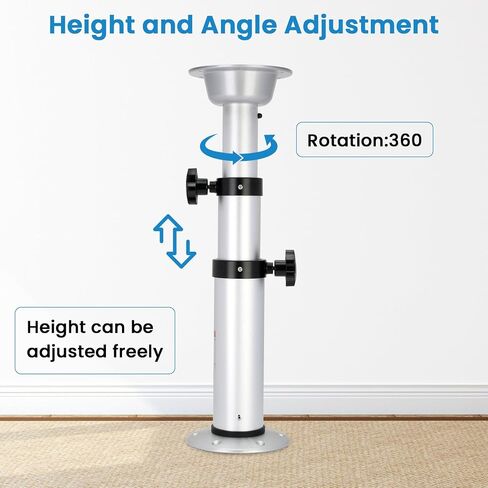 Upgrade 3 Levels Adjustable Table Pedestal Boat, 17-29 Inch Detachable RV Pedestal Table Leg, Aluminum Alloy RV Table Leg Stand for RV Marine Boat Marine Yacht (Stepped Adjustment) in Kuwait
