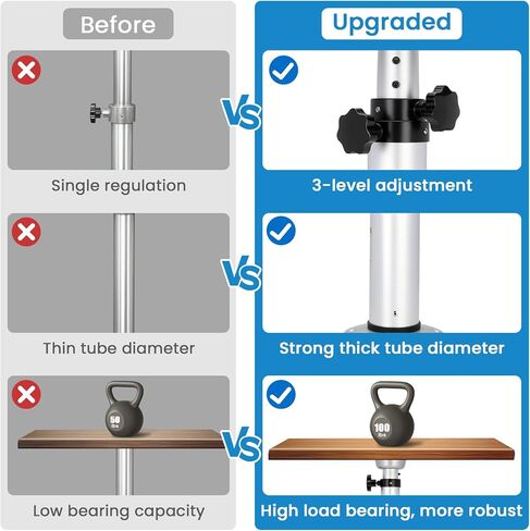 Upgrade 3 Levels Adjustable Table Pedestal Boat, 17-29 Inch Detachable RV Pedestal Table Leg, Aluminum Alloy RV Table Leg Stand for RV Marine Boat Marine Yacht (Stepped Adjustment) in Kuwait