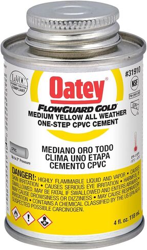 Oatey 31910 1-Step All-Weather Solvent Cement, 4-Ounce, Gold, No Size, No Color in Kuwait