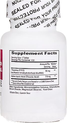Cardiovascular Research Lipothiamine B Supplement 120 Tablets - Vitamin B1 Now with Alpha Lipoic Acid - 1 X 120 Count in Kuwait