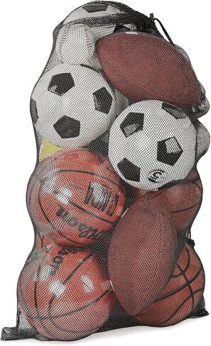 Surblue Extra Large Soccer Ball Bag Mesh Sports Ball Bag with Adjustable Shoulder Strap Heavy Duty Drawstring Bags Team Work for Holding Basketball, Volleyball, Baseball, Water Sports, Swimming Gear in Saudi Arabia