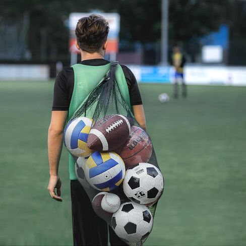 Surblue Extra Large Soccer Ball Bag Mesh Sports Ball Bag with Adjustable Shoulder Strap Heavy Duty Drawstring Bags Team Work for Holding Basketball, Volleyball, Baseball, Water Sports, Swimming Gear in Saudi Arabia