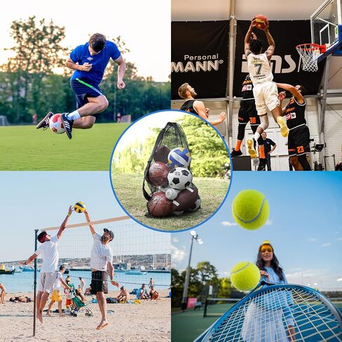 Surblue Extra Large Soccer Ball Bag Mesh Sports Ball Bag with Adjustable Shoulder Strap Heavy Duty Drawstring Bags Team Work for Holding Basketball, Volleyball, Baseball, Water Sports, Swimming Gear in Saudi Arabia