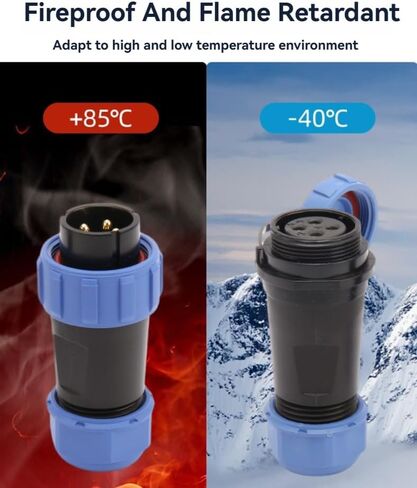 2 Pcs Waterproof Connector Aviation Plug Male and Female Electrical Cable Power Connector for Fast Power Supply Reconnection 30A Wire Connector(3 Pin) in Saudi Arabia