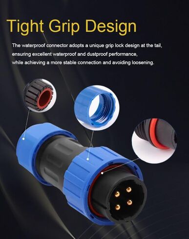 2 Pcs Waterproof Connector Aviation Plug Male and Female Electrical Cable Power Connector for Fast Power Supply Reconnection 30A Wire Connector(3 Pin) in Saudi Arabia
