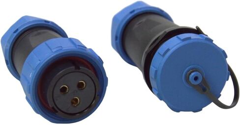 2 Pcs Waterproof Connector Aviation Plug Male and Female Electrical Cable Power Connector for Fast Power Supply Reconnection 30A Wire Connector(3 Pin) in Saudi Arabia
