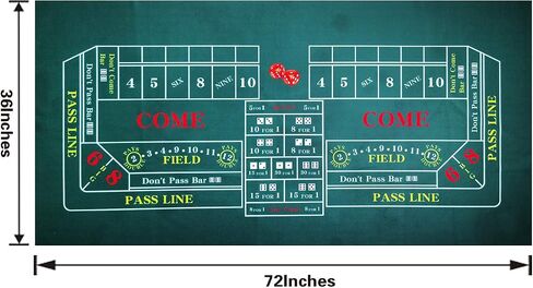 BALIKEN Tabletop Casino Felt 36"x72" for Craps Casino Table Top Felt Layout Mat in Saudi Arabia