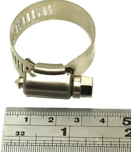 Hoteche 100 قطعة 1/2 بوصة إلى 1-1/4 بوصة OD. مشابك خرطوم من الفولاذ المقاوم للصدأ بعرض شريط 1/2 بوصة 20052040، فضي in Kuwait