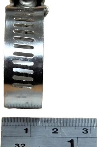 Hoteche 100 قطعة 1/2 بوصة إلى 1-1/4 بوصة OD. مشابك خرطوم من الفولاذ المقاوم للصدأ بعرض شريط 1/2 بوصة 20052040، فضي in Kuwait