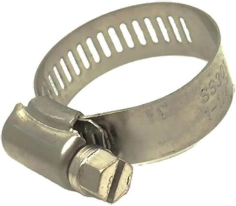 Hoteche 100 قطعة 1/2 بوصة إلى 1-1/4 بوصة OD. مشابك خرطوم من الفولاذ المقاوم للصدأ بعرض شريط 1/2 بوصة 20052040، فضي in Kuwait