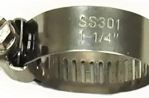 Hoteche 100 قطعة 1/2 بوصة إلى 1-1/4 بوصة OD. مشابك خرطوم من الفولاذ المقاوم للصدأ بعرض شريط 1/2 بوصة 20052040، فضي in Kuwait