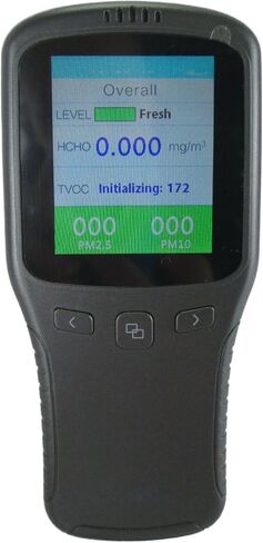 Air Quality Monitor for Indoor Formaldehyde Detector, Handheld Air Pollution Meter Sensor Tester, HCHO TVOC PM2.5 PM10 Particles Fine Dust Detector Real Time for Car Hotel Office in Saudi Arabia