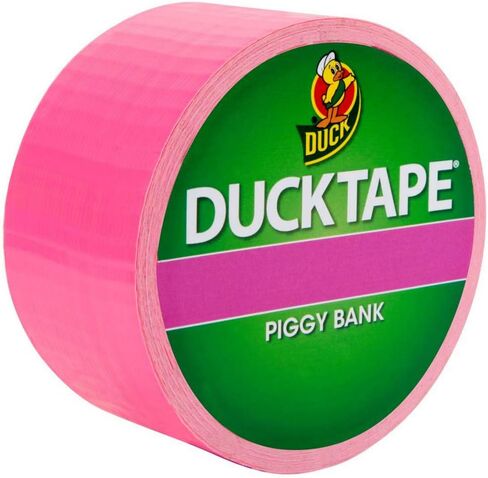 شريط لاصق ملون 1265016 من Duck Brand، وردي نيون، 1.88 بوصة × 15 ياردة، لفة واحدة in Saudi Arabia
