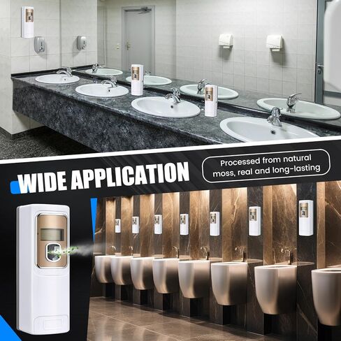 2 Pcs commercial Automatic Air Freshener Spray Dispenser with Screen for businesses LCD Wall Mount/Standing Capacity with Univercial product(White) in Saudi Arabia