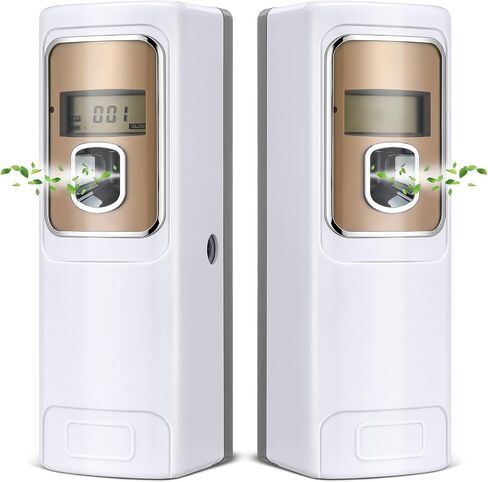 2 Pcs commercial Automatic Air Freshener Spray Dispenser with Screen for businesses LCD Wall Mount/Standing Capacity with Univercial product(White) in Saudi Arabia