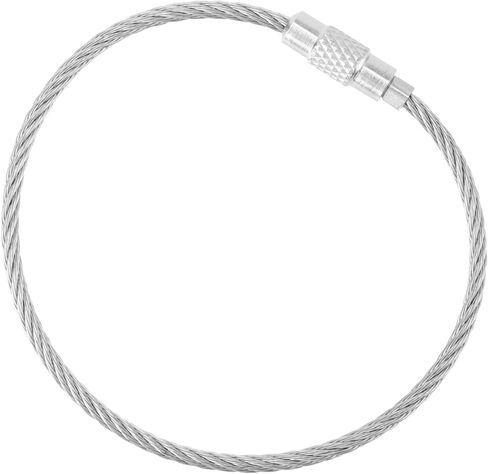 200 قطعة كابل سلسلة مفاتيح سلكية 6 بوصات، حلقة مفاتيح من الفولاذ المقاوم للصدأ 201، سلسلة مفاتيح مضفرة من الفولاذ DIY، علامة الأمتعة in Kuwait