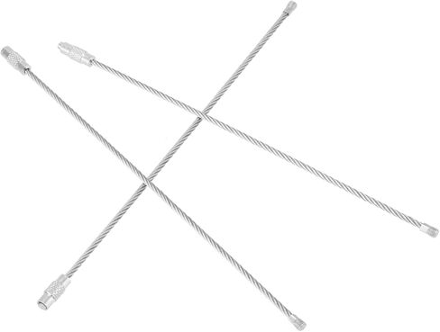 200 قطعة كابل سلسلة مفاتيح سلكية 6 بوصات، حلقة مفاتيح من الفولاذ المقاوم للصدأ 201، سلسلة مفاتيح مضفرة من الفولاذ DIY، علامة الأمتعة in Kuwait