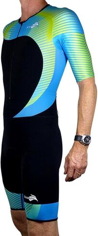 Triathlon Men's Tokyo LD Aero Trisuit - Sleeved Tri Suit - Tri Suits - Trisuits Triathlon Men - Black, Blue, Lime in Kuwait