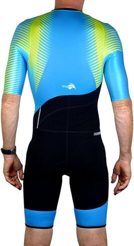 Triathlon Men's Tokyo LD Aero Trisuit - Sleeved Tri Suit - Tri Suits - Trisuits Triathlon Men - Black, Blue, Lime in Kuwait