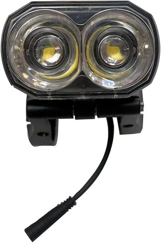 Electric Bike Headlight for Night Riding LED Front Light Suitable for 24V 36V 48V 60V Battery Controller Waterproof Headlight for E-Bikes with 2 Pins Male/Female Plug in Saudi Arabia