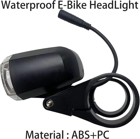 Electric Bike Headlight for Night Riding LED Front Light Suitable for 24V 36V 48V 60V Battery Controller Waterproof Headlight for E-Bikes with 2 Pins Male/Female Plug in Saudi Arabia