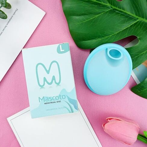 TM New Blue Generation Menstrual disc with Loop, Flat-fit Cup, Medical-Grade Silicone, Reusable, Petal Thin and Ultra Comfortable (Large Blue) in Saudi Arabia