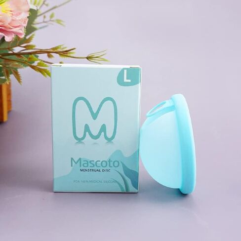 TM New Blue Generation Menstrual disc with Loop, Flat-fit Cup, Medical-Grade Silicone, Reusable, Petal Thin and Ultra Comfortable (Large Blue) in Saudi Arabia