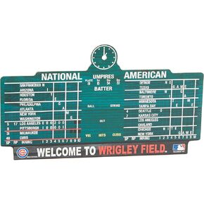 MLB Chicago Cubs 11-By-17-Inch Score Board Wood Sign