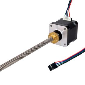 310mm Tr8x2 Lead Screw Nema 17 Integrated Linear Actuator Stepper Motor with External Brass Nut 1.5A 59oz-in for RepRap Prusa i3 3D Printers Z Axis CNC