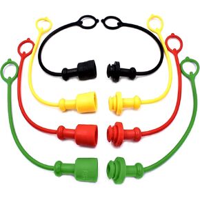 HD Switch -4 Sets- Hydraulic Coupler Fitting Dust Cap & Plug Set ISO 3/8" fits John Deere Tractor Loader 1070 2032 2032R 2038R 2305 2320 2520 2720 3120 3320 3520 3720 H160 H165 H160 H165 300X 320R 400