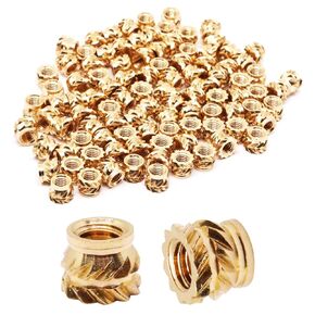 Threaded Inserts Set, 430Pcs M2 M2.5 M3 M4 M5 M6 Female Thread Metric Knurled Nuts Assortment Kit with Heat Set Insert Tools Brass Threaded Inserts for Plastic and 3D Printing Components