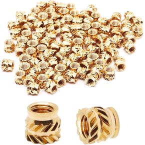 Threaded Inserts Set, 430Pcs M2 M2.5 M3 M4 M5 M6 Female Thread Metric Knurled Nuts Assortment Kit with Heat Set Insert Tools Brass Threaded Inserts for Plastic and 3D Printing Components in Kuwait