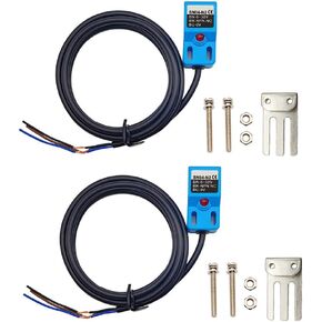 SN04-N2 NPN NC Inductive Proximity Sensor Normally Close Detection Approach Switch with SN Bracket (Blue, 2 Pack)